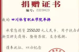心系武漢丨四川職業(yè)高中體育職業(yè)學(xué)院舉摔柔人在行動(dòng)